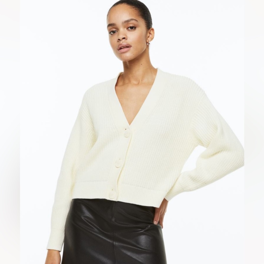 Rib-knit Cardigan